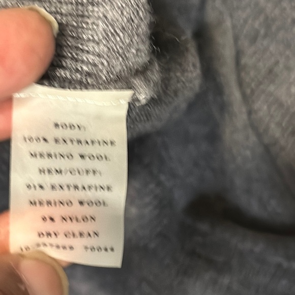Ann Taylor Small Dark Gray Sweater Extra Fine Merino Wool - Picture 7 of 7